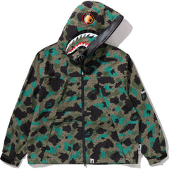 BAPE BY KAZUKI KURAISHI CAMO SHARK PACKABLE SNOWBOARD JACKET MENS