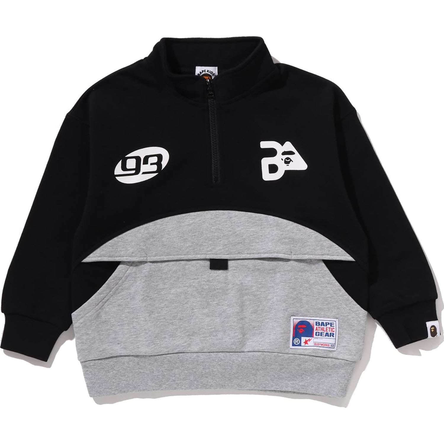 BAPE RELAXED FIT HALF ZIP SWEATSHIRT KIDS