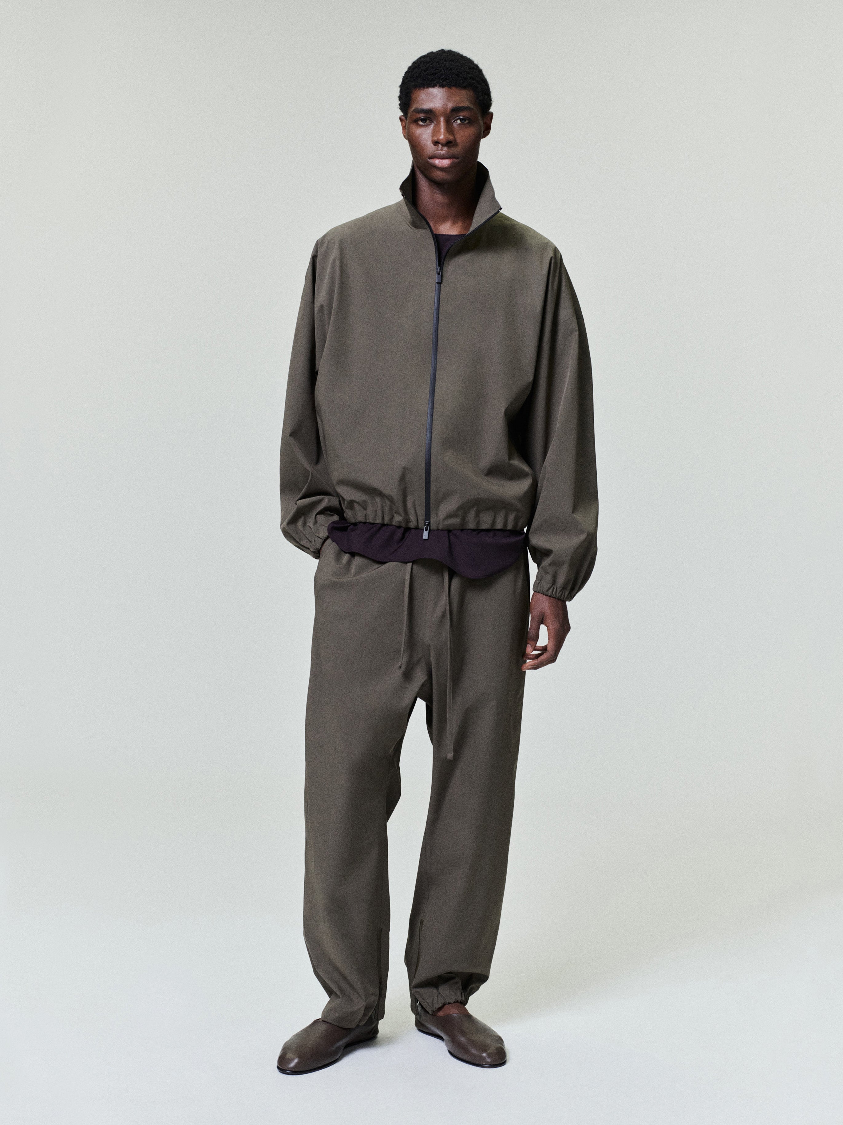 Bonded Nylon Tech Track Jacket