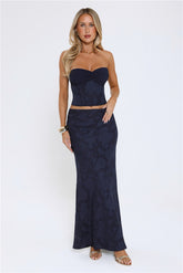 Warm As Honey Maxi Skirt Navy