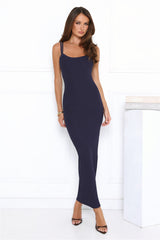 One More Song Maxi Dress Navy