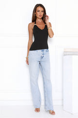 Smooth Standard Halter Top Black