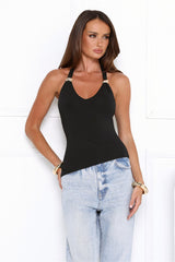 Smooth Standard Halter Top Black