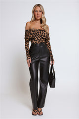 Let's Talk Style Faux Leather Pants Black