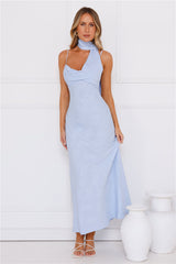 Stylish Chic Maxi Dress Blue