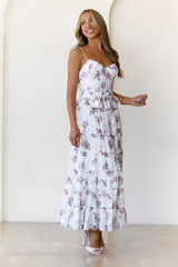 Strawberry Picking Maxi Skirt Pink