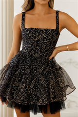 Saddle Star Mini Dress Black