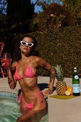 Neon Wave Swim Bottom Pink