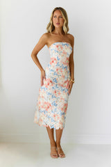 Magic Muse Strapless Mini Dress Peach