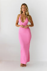 Winnie Halter Maxi Dress Pink