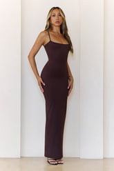BASE Supersoft Sculpt Cami Maxi Dress Chocolate
