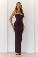 BASE Supersoft Sculpt Cami Maxi Dress Chocolate