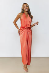 Through My Soul Halter Maxi Dress Orange