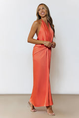 Through My Soul Halter Maxi Dress Orange