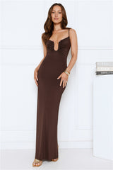 After Hours Allure Maxi Dress Brown