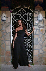 Secret Society Off Shoulder Jumpsuit Black