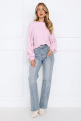Snowing Outside Knit Sweater Lilac