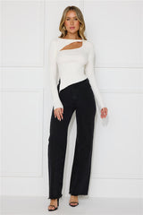 Off To Work Long Sleeve Top Cream