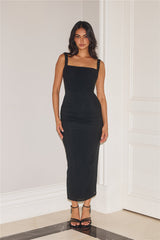Simply Better Mesh Maxi Dress Black