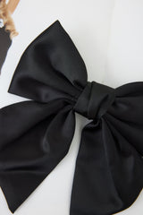 Perfect Bow Hair Clip Black