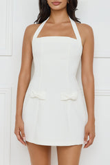Vienna Vibes Halter Mini Dress White