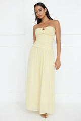 Enchanted Edit Strapless Maxi Dress Yellow