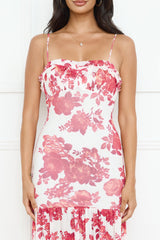 Pink Lotus Mesh Maxi Dress Pink