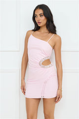 Sandy Escape Linen Blend Mini Dress Pink