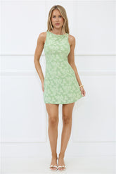Lips Sealed Mini Dress Sage