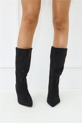 Nour Boots Black Suede