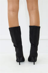 Nour Boots Black Suede