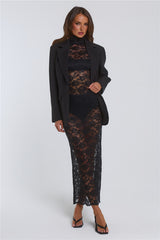 Stylish Structure Blazer Black
