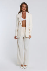 Stylish Structure Tailored Pants Cream