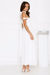 The Style Spotlight Off Shoulder Maxi Dress White