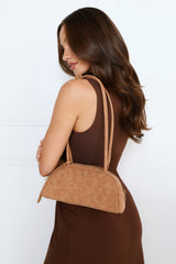 Rose Bag Tan Suede Gold