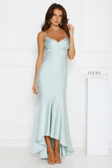 Modern Luxe Satin Maxi Dress Sage