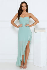 Sparkle Every Day Strapless Maxi Dress Sage