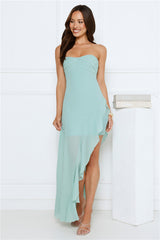 Sparkle Every Day Strapless Maxi Dress Sage