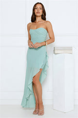 Sparkle Every Day Strapless Maxi Dress Sage