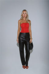 Pop Of Pretty Strapless Corset Top Cherry