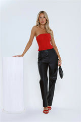 Pop Of Pretty Strapless Corset Top Cherry