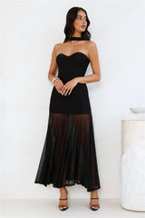 Serene Sway Strapless Maxi Dress Black