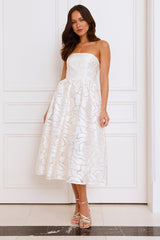 Nora Strapless Midi Dress Butter