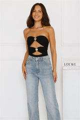 No Filter Strapless Bodysuit Black
