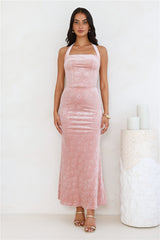 Velvet Gaze Maxi Skirt Pink
