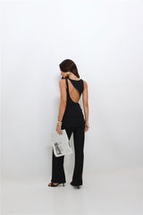 Refined Edge High Rise Straight Leg Tailored Pants Black