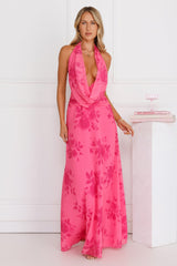 Summer Edition Halter Maxi Dress Pink