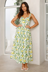 Under The Lemon Tree Midi Dress Print