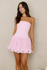 One Martini Strapless Romper Pink