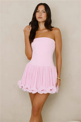 One Martini Strapless Romper Pink